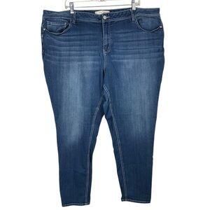 Cato Dark Blue Skinny Jeans Plus 24W High Rise